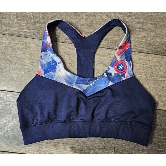 Her Universe Marvel Captain America Sports Bra - Picture 2 of 5